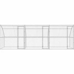 vidaXL Refugio para perros 3 pcs Plateado 6 x 2 x 2 m
