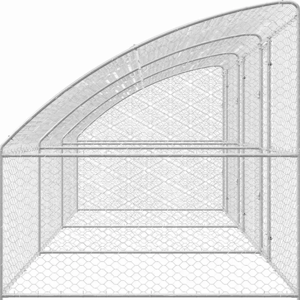 vidaXL Refugio para perros 3 pcs Plateado 6 x 2 x 2 m
