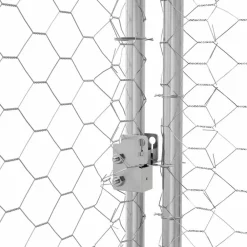 vidaXL Refugio para perros 3 pcs Plateado 6 x 2 x 2 m