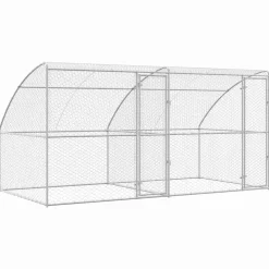 vidaXL Refugio para perros 2 pcs Plateado 4 x 2 x 2 m Hot