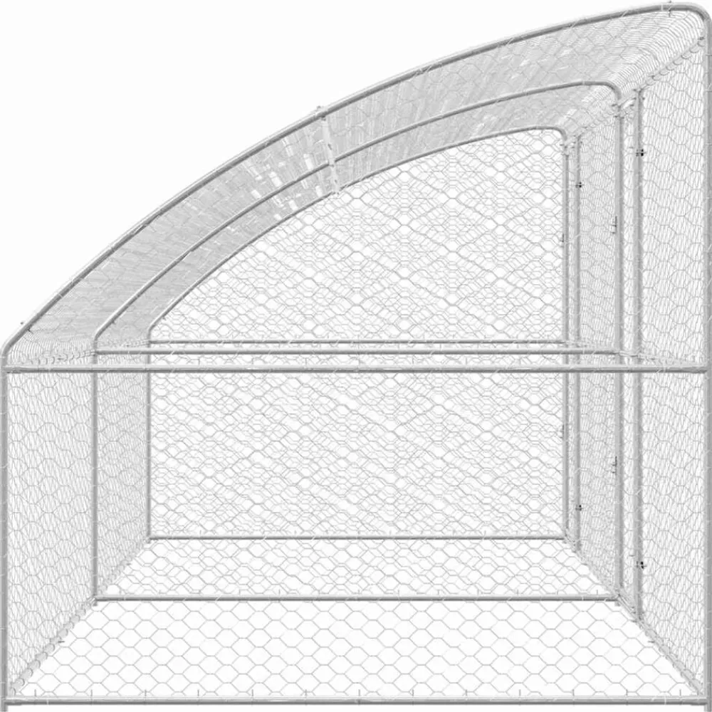 vidaXL Refugio para perros 2 pcs Plateado 4 x 2 x 2 m Hot