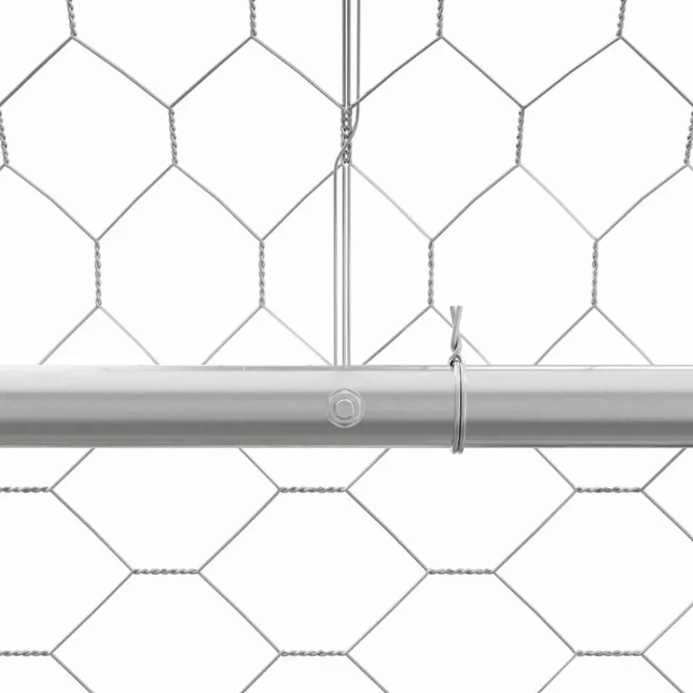 vidaXL Refugio para perros 2 pcs Plateado 4 x 2 x 2 m Hot