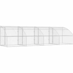 vidaXL Refugio para perros 4 pcs Plateado 8 x 2 x 2 m Sale