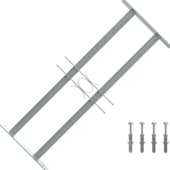 vidaXL Reja de seguridad ajustable ventana con 2 barras 500-650 mm Outlet