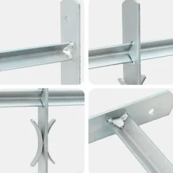 vidaXL Reja de seguridad ajustable ventana con 2 barras 500-650 mm Outlet