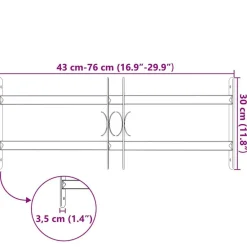 vidaXL Reja de seguridad ajustable ventana con 2 barras 500-650 mm Outlet