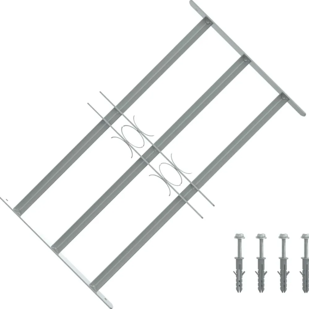 vidaXL Materiales De Construcción-Reja de seguridad ajustable ventana con 3 barras 500-650 mm