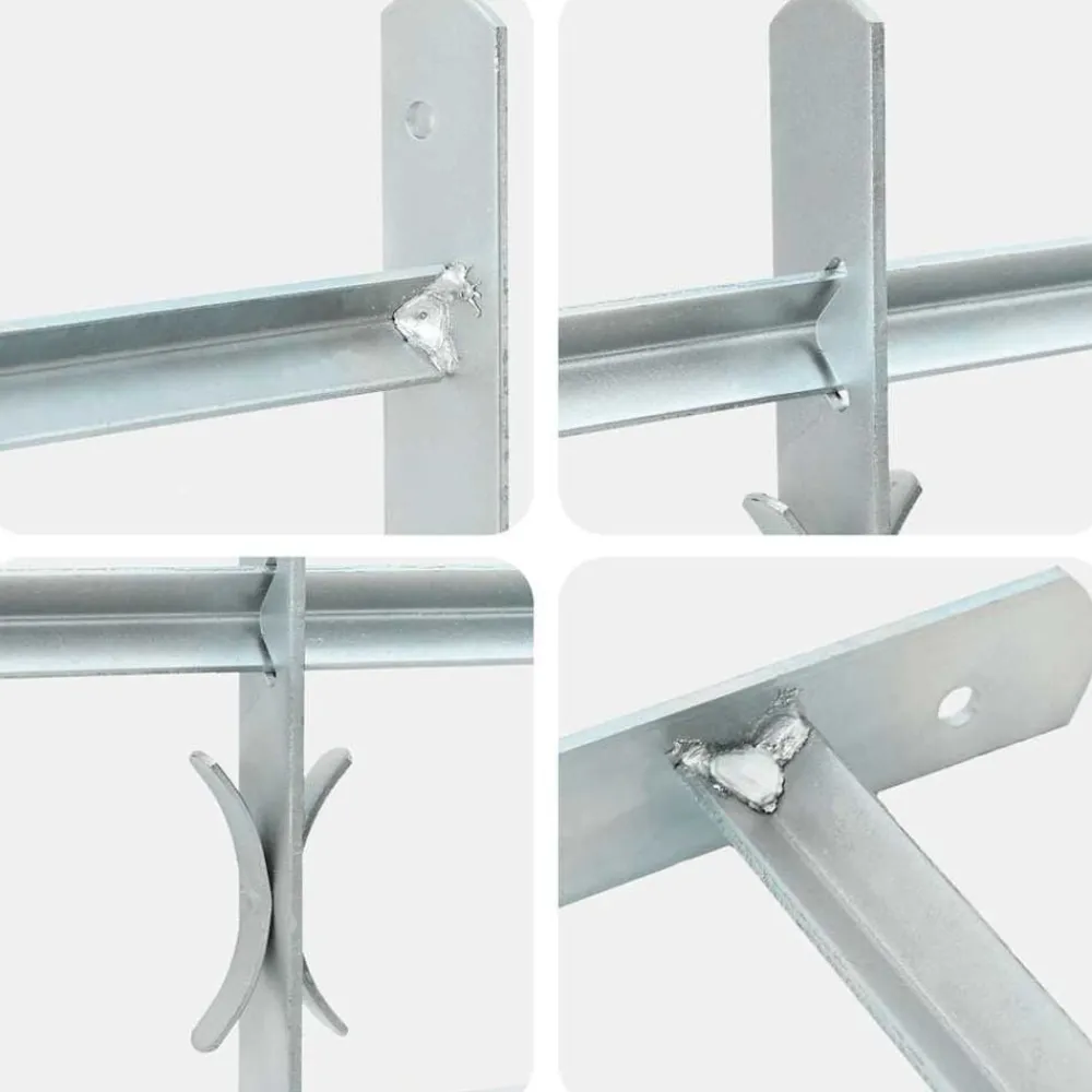 vidaXL Materiales De Construcción-Reja de seguridad ajustable ventana con 4 barras 500-650 mm