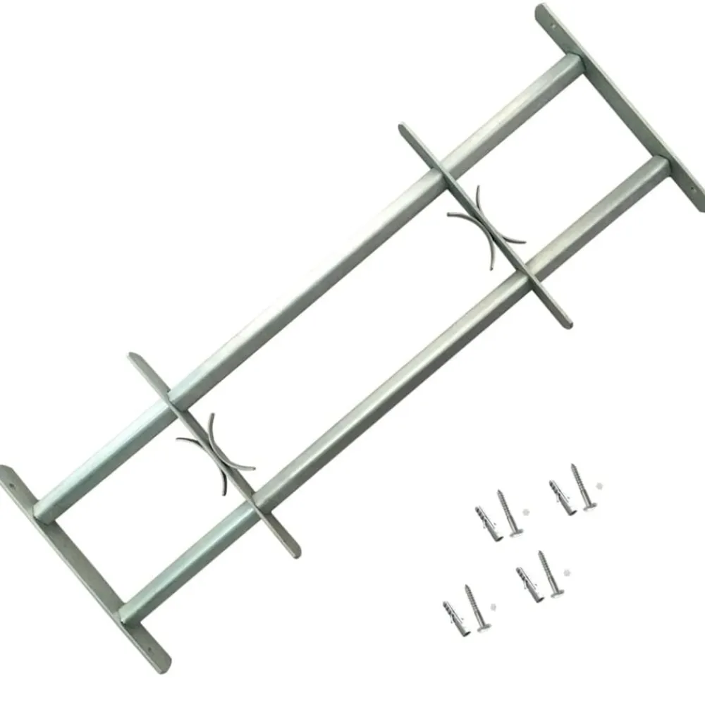 vidaXL Materiales De Construcción-Rejas de seguridad de ventana ajustables 2 uds 1000-1500 mm