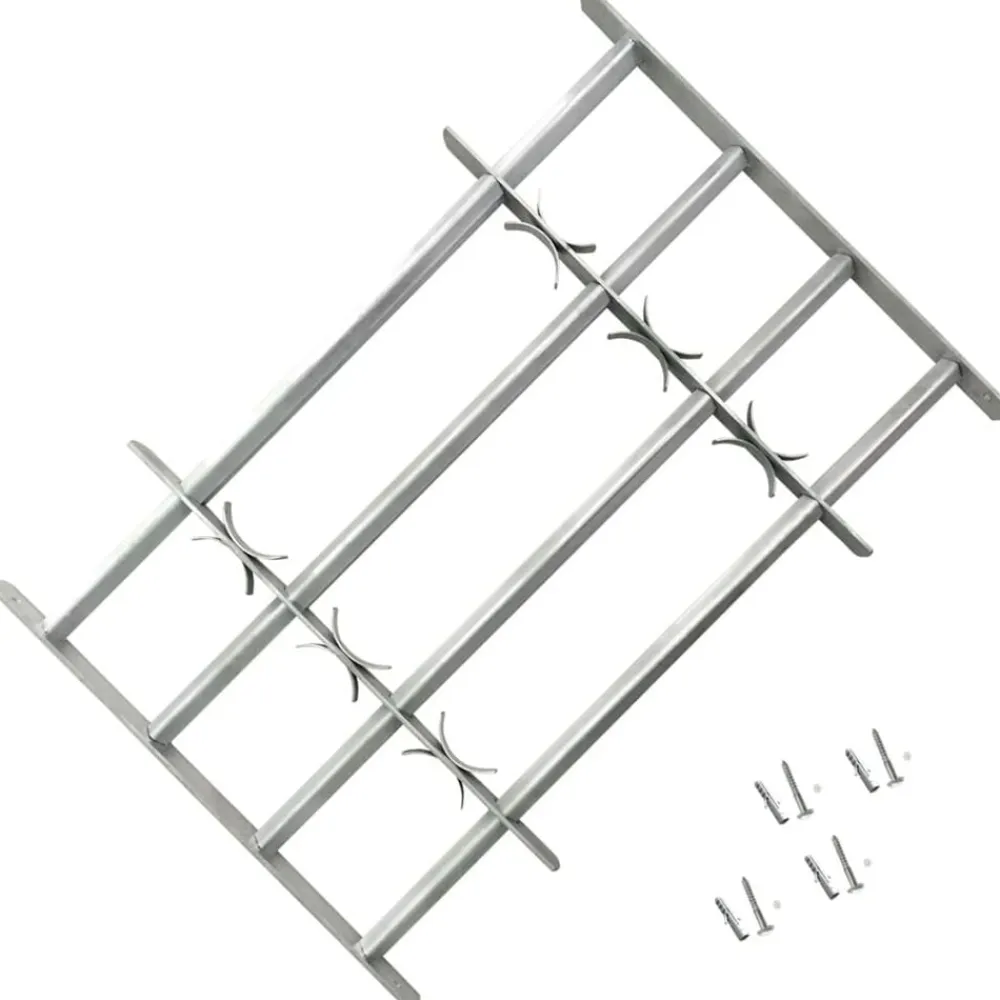 vidaXL Materiales De Construcción-Rejas de seguridad de ventana ajustables 2 uds 1000-1500 mm