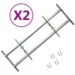 vidaXL Rejas de seguridad de ventana ajustables 2 uds 700-1050 mm Discount