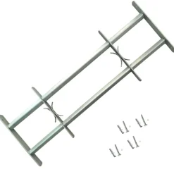 vidaXL Rejas de seguridad de ventana ajustables 2 uds 700-1050 mm Discount