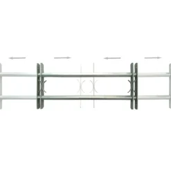 vidaXL Rejas de seguridad de ventana ajustables 2 uds 700-1050 mm Discount