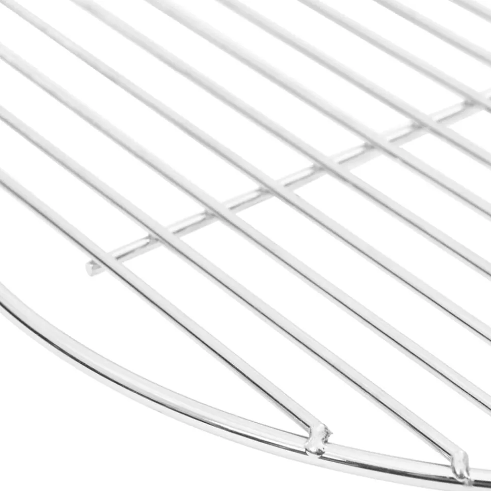 vidaXL Rejilla de parrilla BBQ redonda acero inoxidable 304 Ø34,5 cm Hot