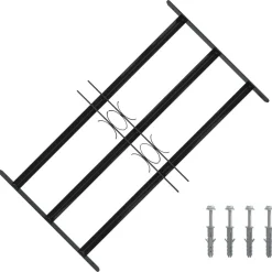 vidaXL Rejilla de Ventana Negro 75.5 x 45 cm Discount