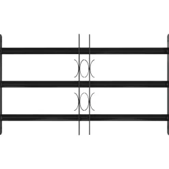 vidaXL Rejilla de Ventana Negro 75.5 x 45 cm Discount