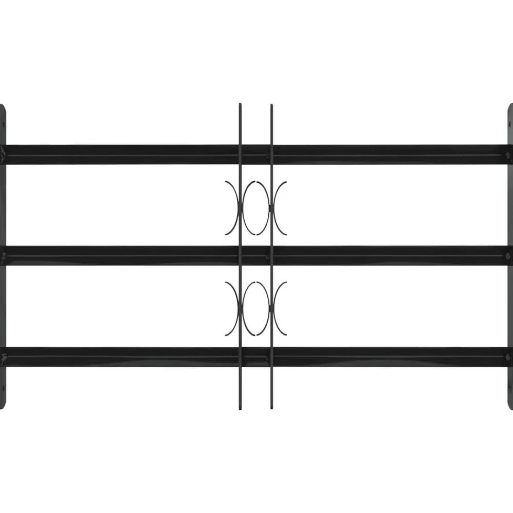 vidaXL Rejilla de Ventana Negro 75.5 x 45 cm Discount