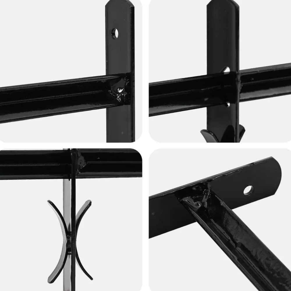 vidaXL Rejilla de Ventana Negro 75.5 x 45 cm Discount
