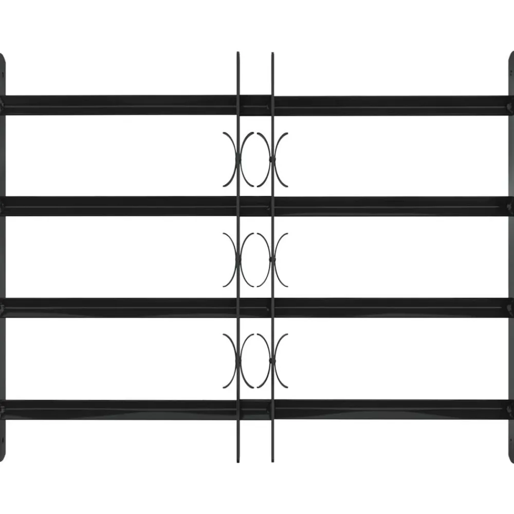 vidaXL Rejilla de Ventana Negro 75.5 x 60 cm Sale