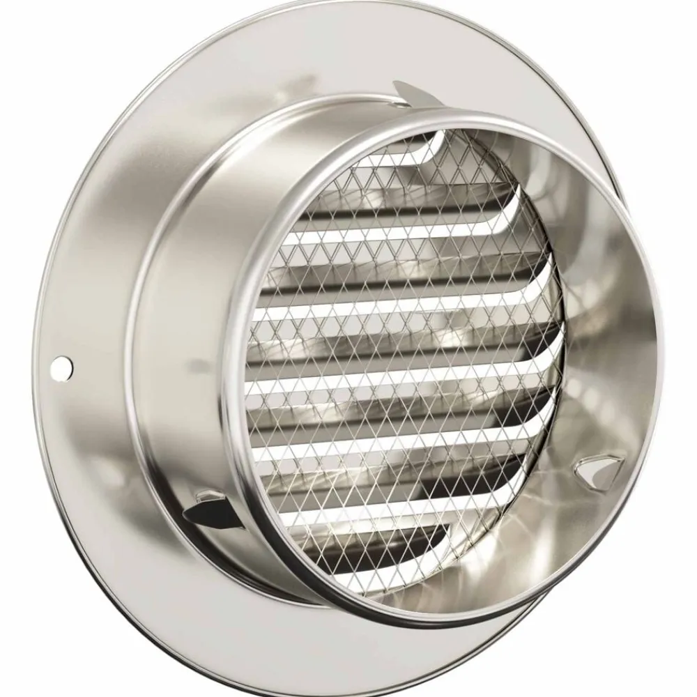 vidaXL Rejillas de ventilación de aire 4 pcs Plateado 80 mm Discount