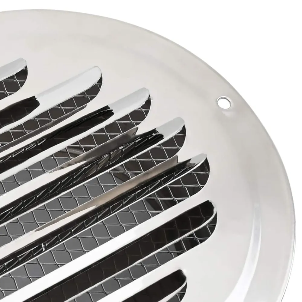 vidaXL Rejillas de ventilación de aire 4 pcs Plateado 80 mm Discount