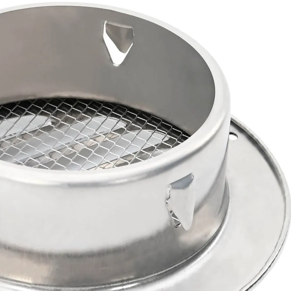 vidaXL Rejillas de ventilación de aire 4 pcs Plateado 80 mm Discount