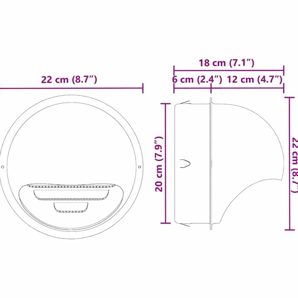 vidaXL Rejillas de ventilación de aire 8 pcs Plateado 200 mm Hot