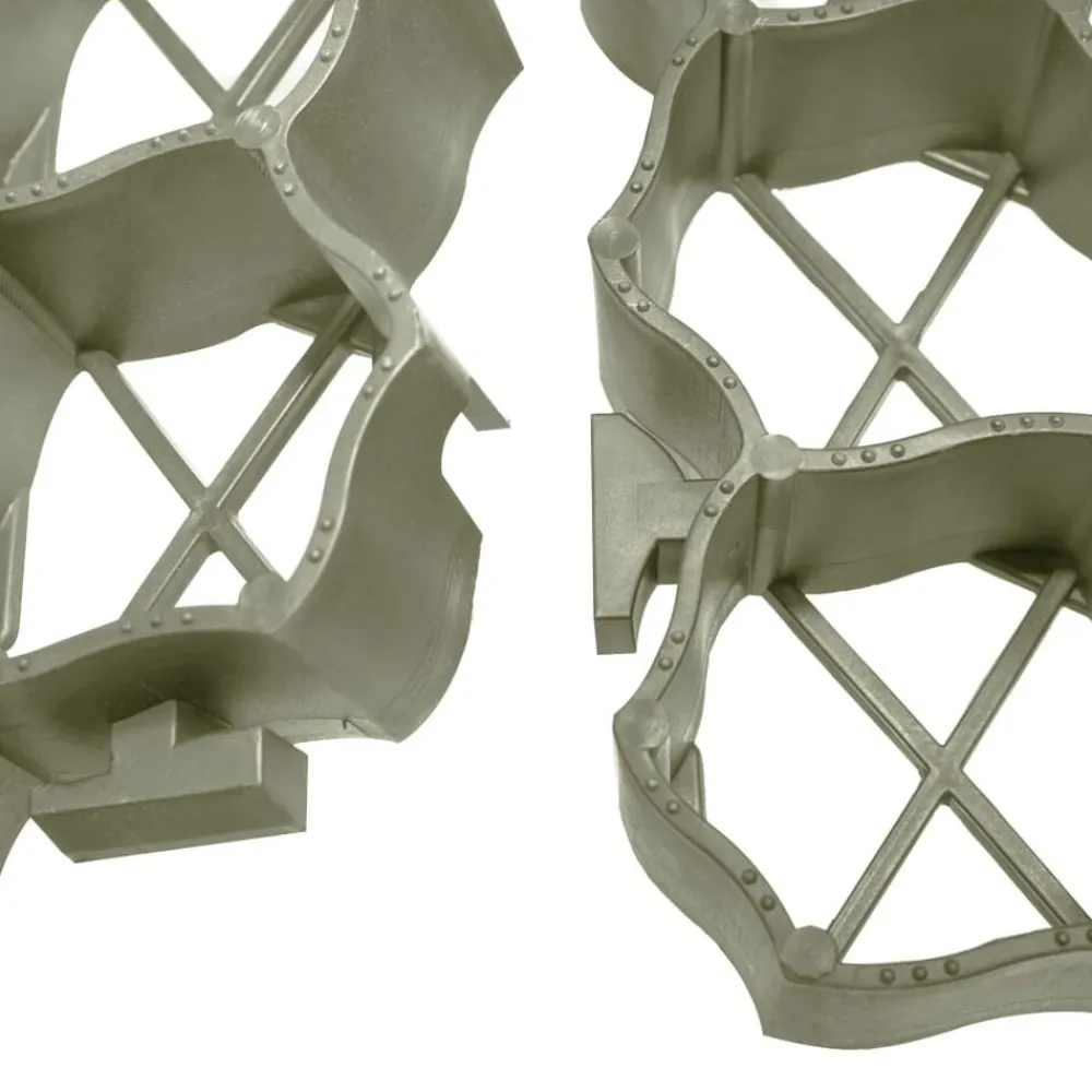 vidaXL Materiales De Construcción-Rejillas para césped 16 unidades plástico 60x40x3 cm