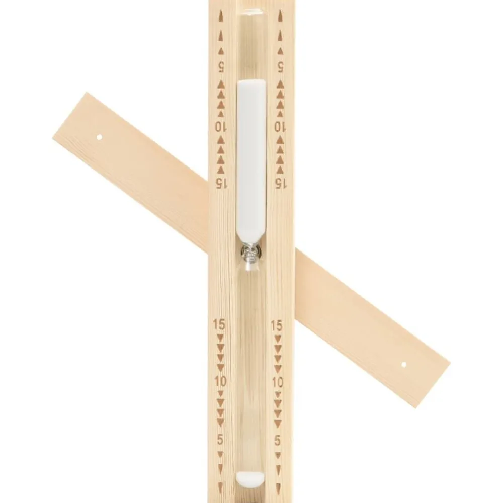 vidaXL Piscina Y Spa-Reloj de arena para sauna 15 minutos madera maciza de pino