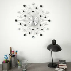 vidaXL Decoración-Reloj de pared con movimiento de cuarzo diseño moderno 50 cm