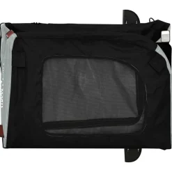 vidaXL Remolque de bicicleta mascotas hierro tela Oxford negro Gris Outlet