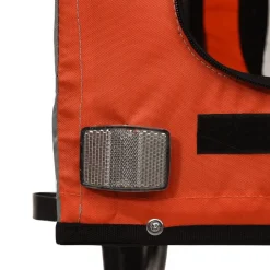 vidaXL Productos Para Mascotas-Remolque de bicicleta mascotas hierro tela Oxford gris