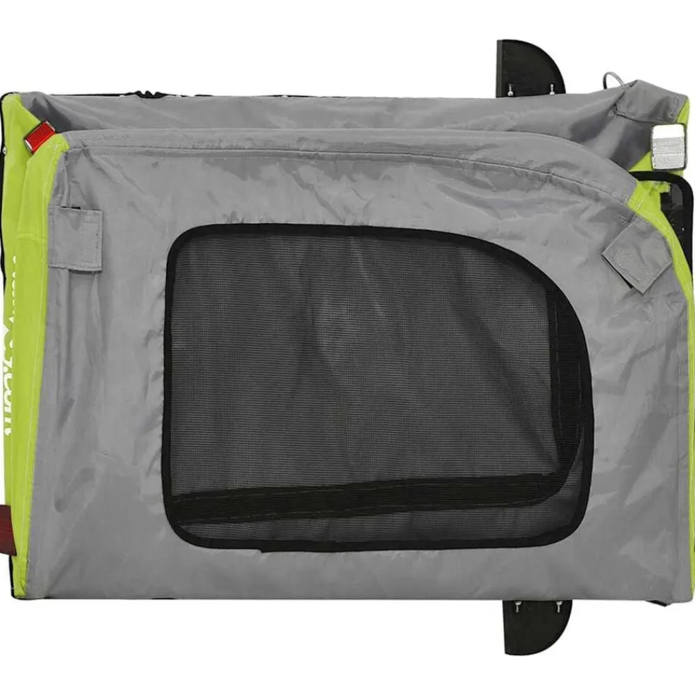 vidaXL Remolque de bicicleta para mascotas y gris Verde Clearance