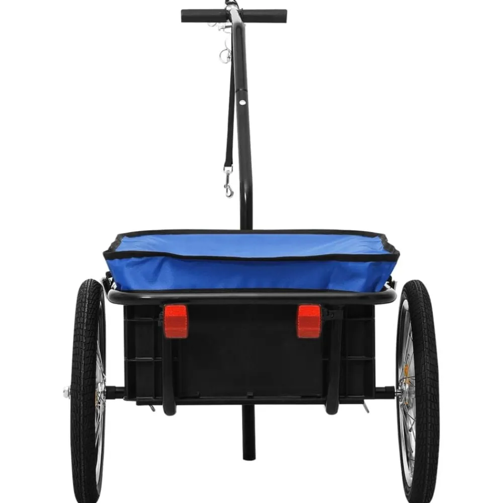 vidaXL Actividades Al Aire Libre-Remolque de bicicleta/carrito de mano acero 155x60x83 cm