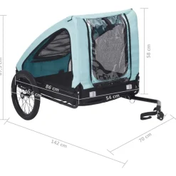 vidaXL Productos Para Mascotas-Remolque de bicicleta para mascotas
