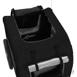 vidaXL Remolque de bicicleta mascotas hierro tela Oxford Negro Clearance