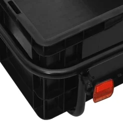 vidaXL Remolque de bicicleta/carrito de mano acero 155x60x83 cm Negro