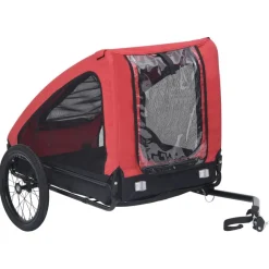vidaXL Productos Para Mascotas-Remolque de bicicleta para mascotas