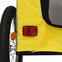 vidaXL Productos Para Mascotas-Remolque de bicicleta mascotas hierro tela Oxford gris