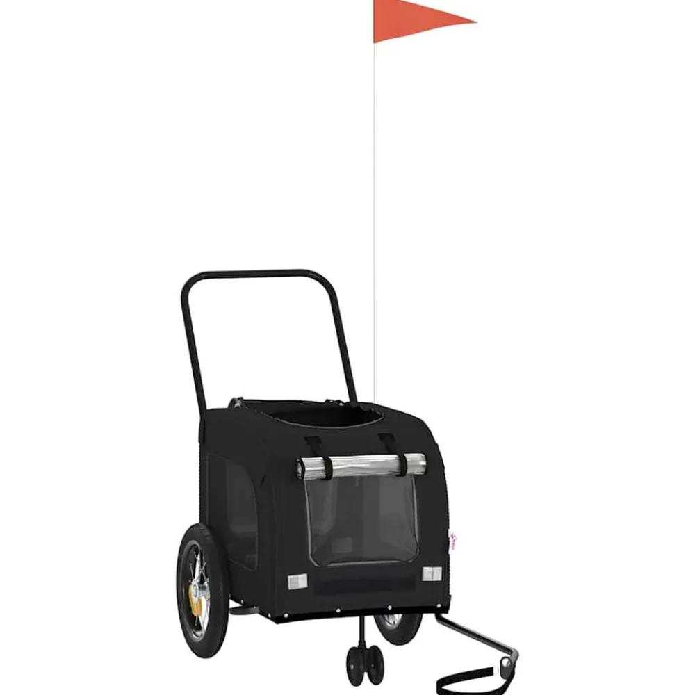 vidaXL Productos Para Mascotas-Remolque de bicicleta para mascotas 124,5 x 63,5 x 53 cm