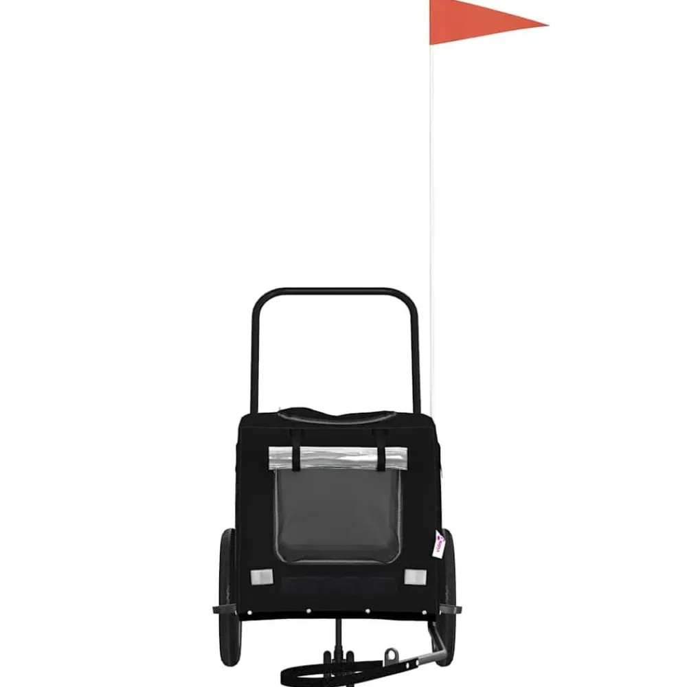 vidaXL Productos Para Mascotas-Remolque de bicicleta para mascotas 124,5 x 63,5 x 53 cm