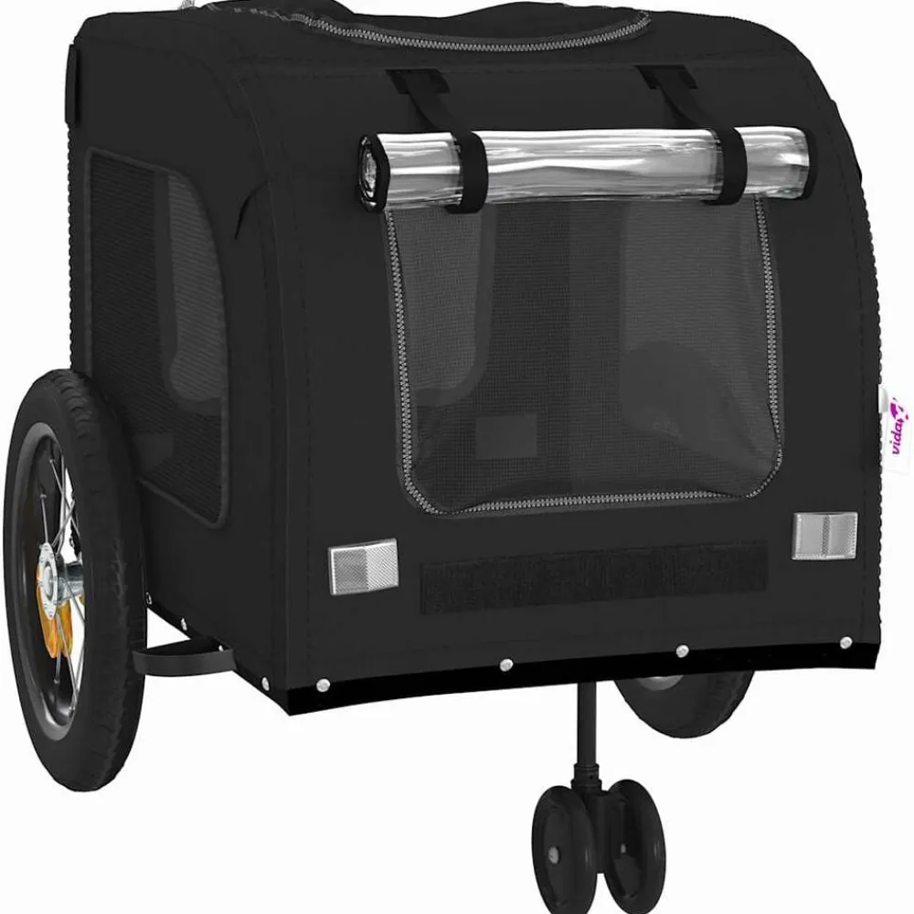 vidaXL Productos Para Mascotas-Remolque de bicicleta para mascotas 124,5 x 63,5 x 53 cm