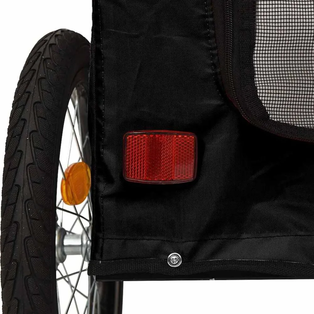 vidaXL Productos Para Mascotas-Remolque de bicicleta para mascotas 124,5 x 63,5 x 53 cm