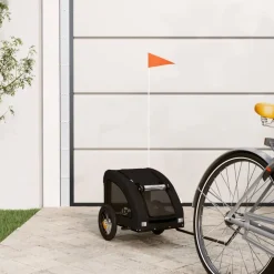 vidaXL Productos Para Mascotas-Remolque de bicicleta mascotas hierro tela Oxford