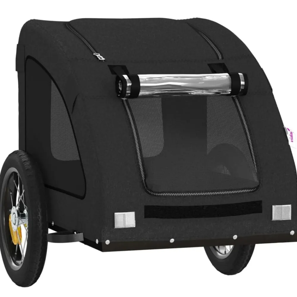 vidaXL Productos Para Mascotas-Remolque de bicicleta mascotas hierro tela Oxford