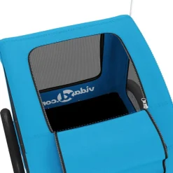 vidaXL Remolque de bicicleta mascotas hierro tela Oxford Azul Best