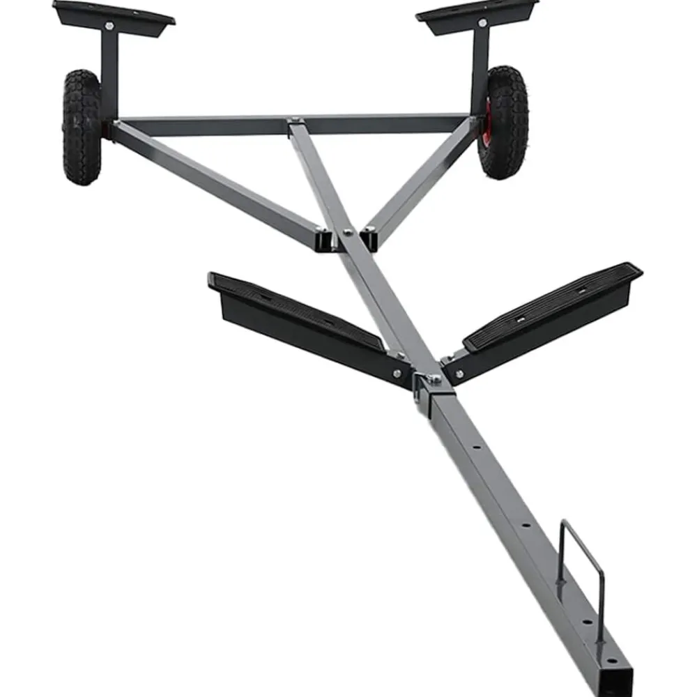 vidaXL Remolque para barcos Plateado 302 x 107 x 42 cm Acero Online