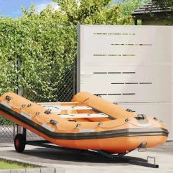 vidaXL Remolque para barcos Plateado 302 x 107 x 42 cm Acero Online