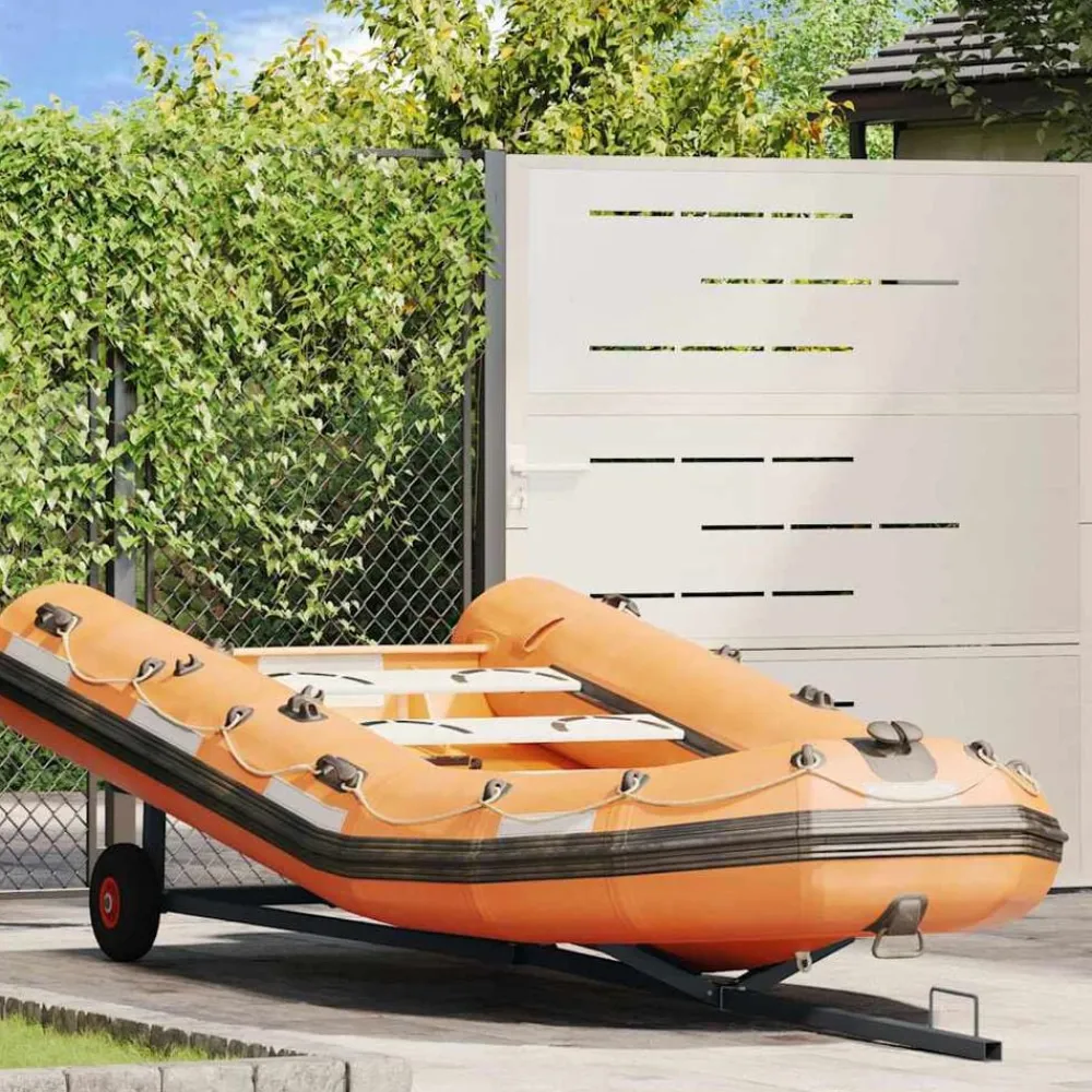 vidaXL Remolque para barcos Plateado 302 x 107 x 42 cm Acero Online