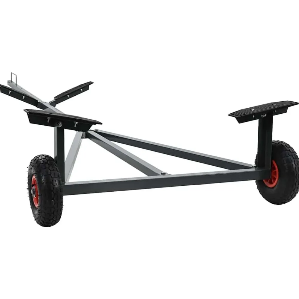 vidaXL Remolque para barcos Plateado 302 x 107 x 42 cm Acero Online